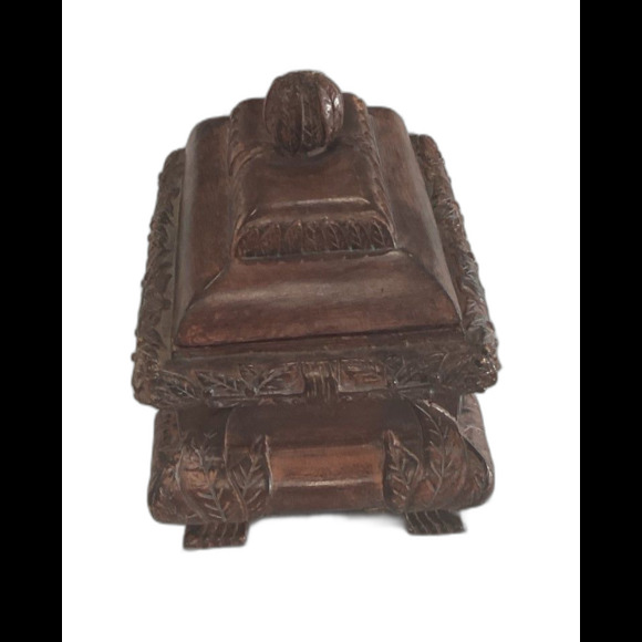 CBK LTD Jewelry Storage Box with Removable Lid Carved Resin Trinket - Picture 4 of 6